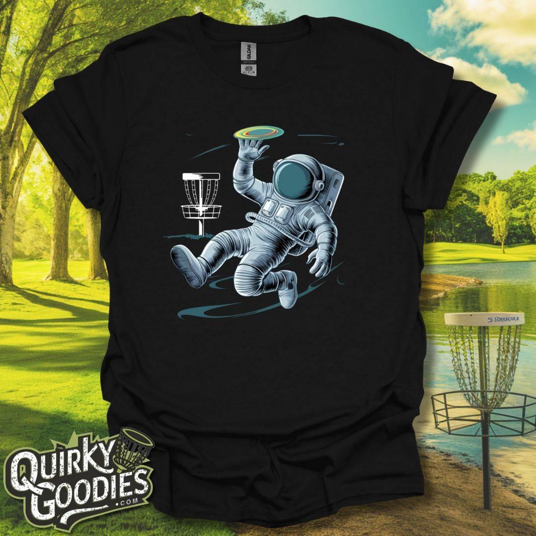 Astronaut Playing Disc Golf In Space T-Shirt