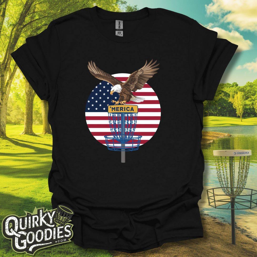 American Eagle Disc Golf Basket T-Shirt