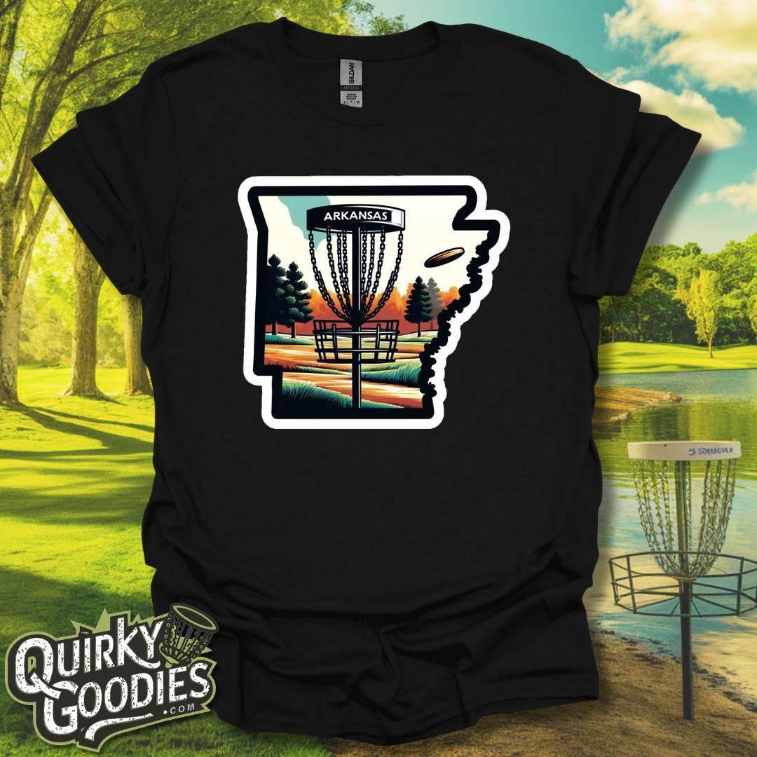 Arkansas Disc Golf Shirt T-Shirt Black