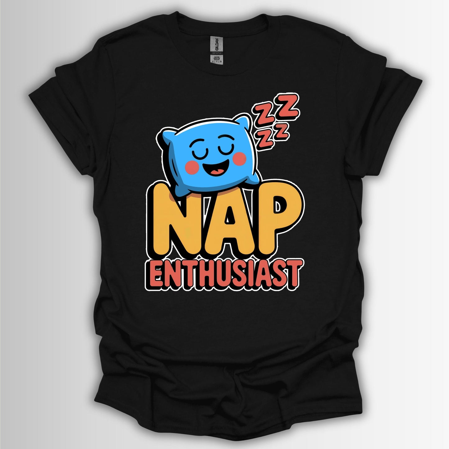 Nap Enthusiast – Funny Lazy Day T-Shirt - Cute Nap Lover Tee, Comfortable Casual Wear, Gift for Nappers, Relaxation Outfit, Fun Sleep Shirt