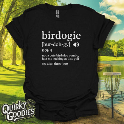 Funny Disc Golf Shirt - Birdogie - Three-putt - Adult Unisex Jersey Short Sleeve Tee - Gift for Disc Golf Fans