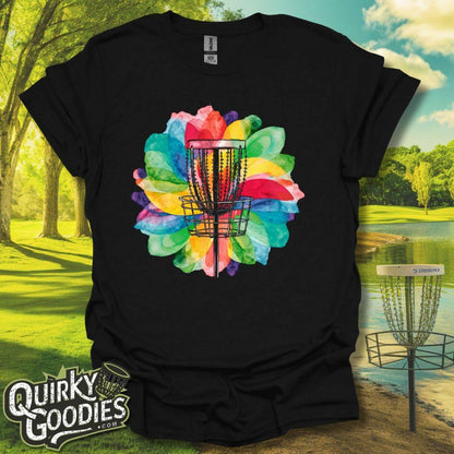 Disc Golf Basket Watercolor v2 T-Shirt