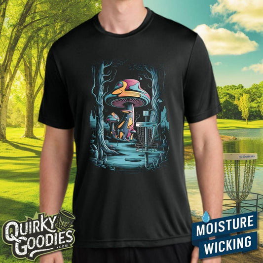 Mushroom Tree Disc Golf Basket - Sweat-Wicking T-Shirt