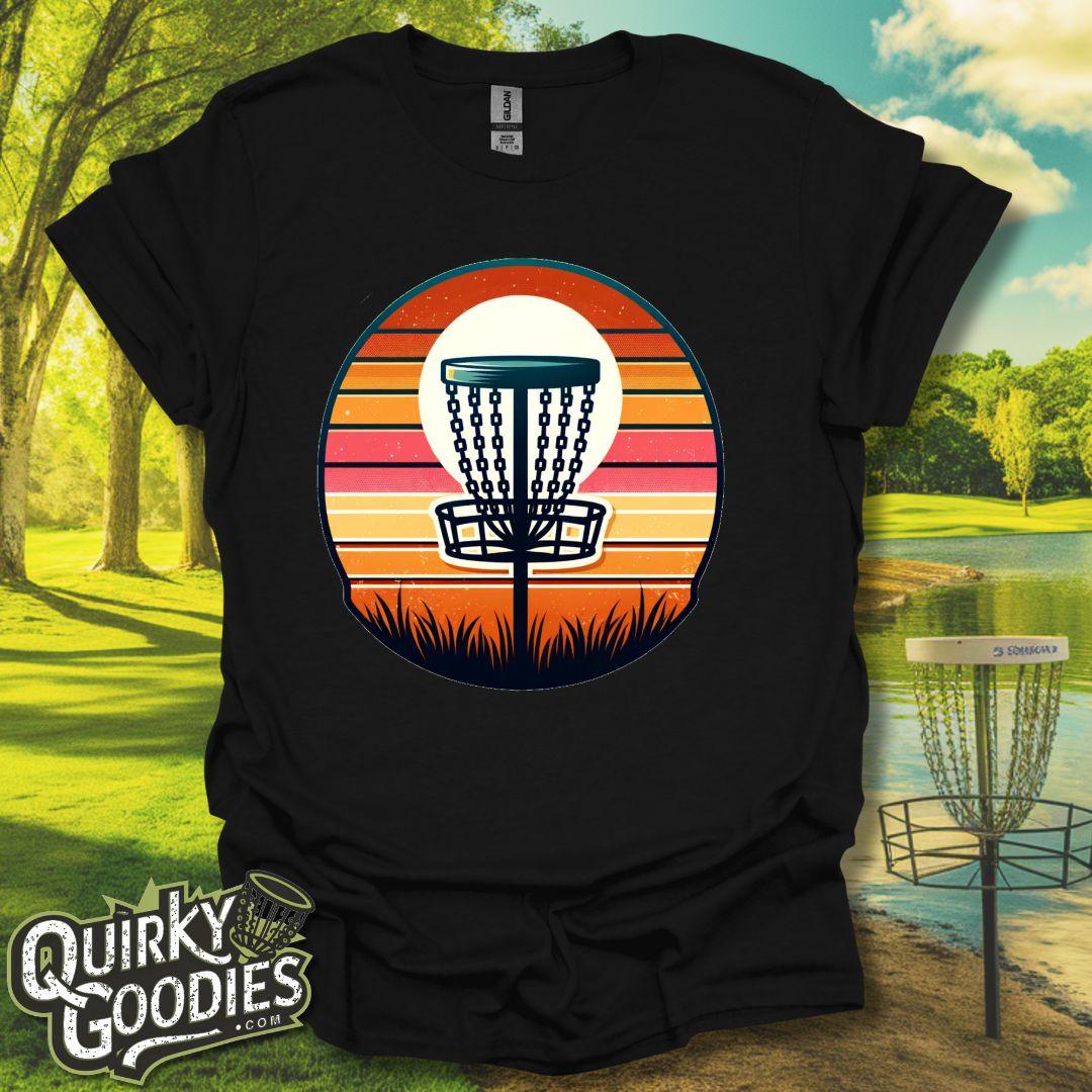 Vintage-Inspired Disc Golf - "Retro Sunset Disc Golf" Unisex T-shirt - Gifts for him - Gifts for her