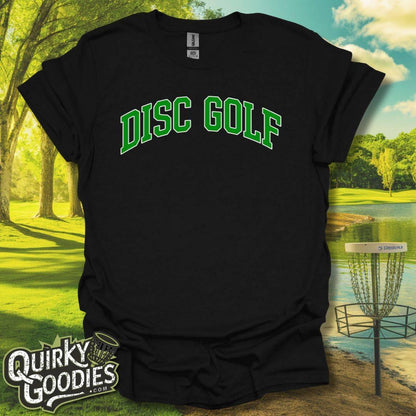 Disc Golf College Typography T-Shirt