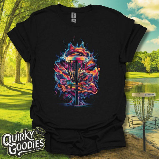 Disc Golf Basket Abstract T-Shirt