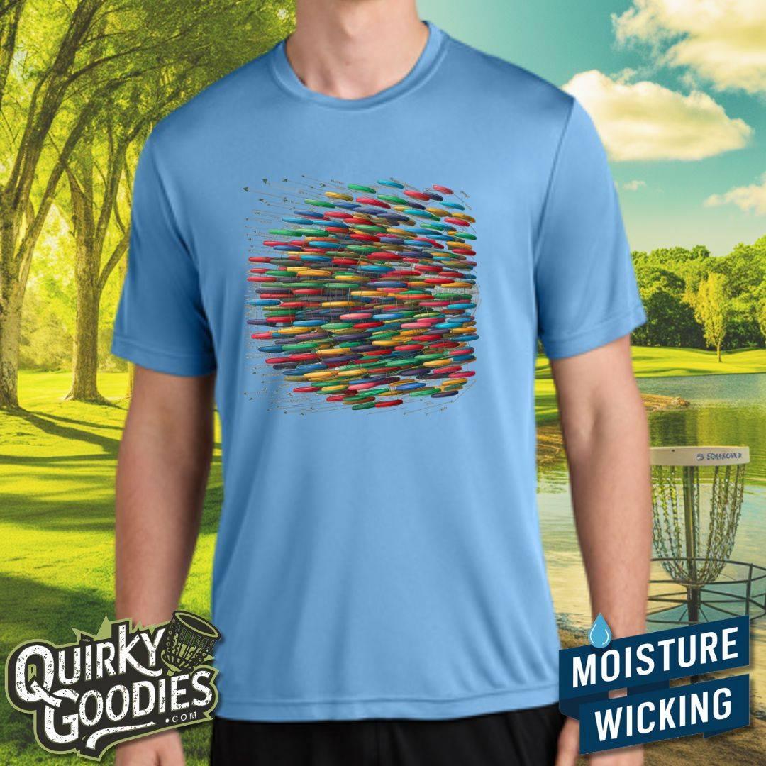 Disc Golf Flight Paths - Sweat-Wicking T-Shirt