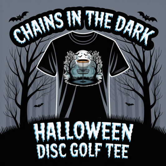 Chains in the Dark Halloween Disc Golf T-Shirt