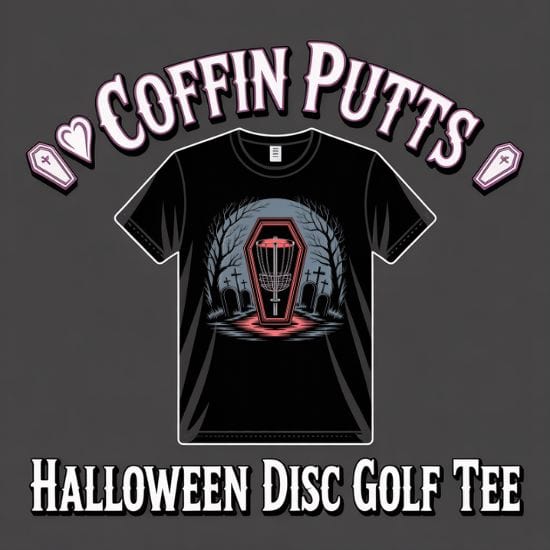 Coffin Putts – Halloween Disc Golf T-Shirt