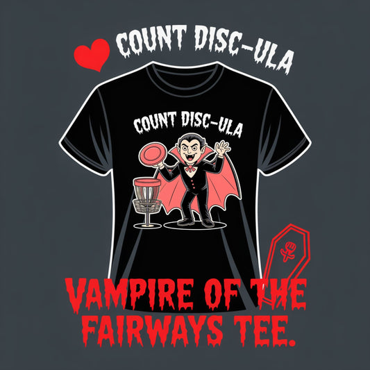 Count Disc-ula Vampire Disc Golf T-Shirt