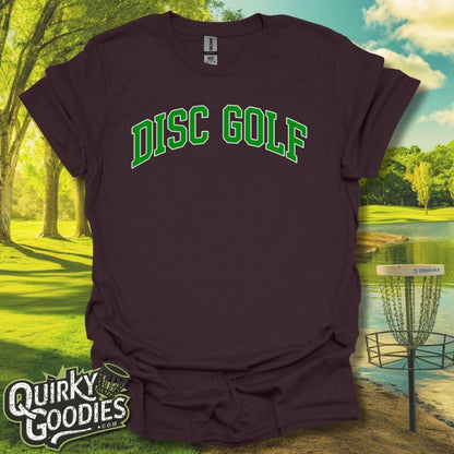 Disc Golf College Typography T-Shirt