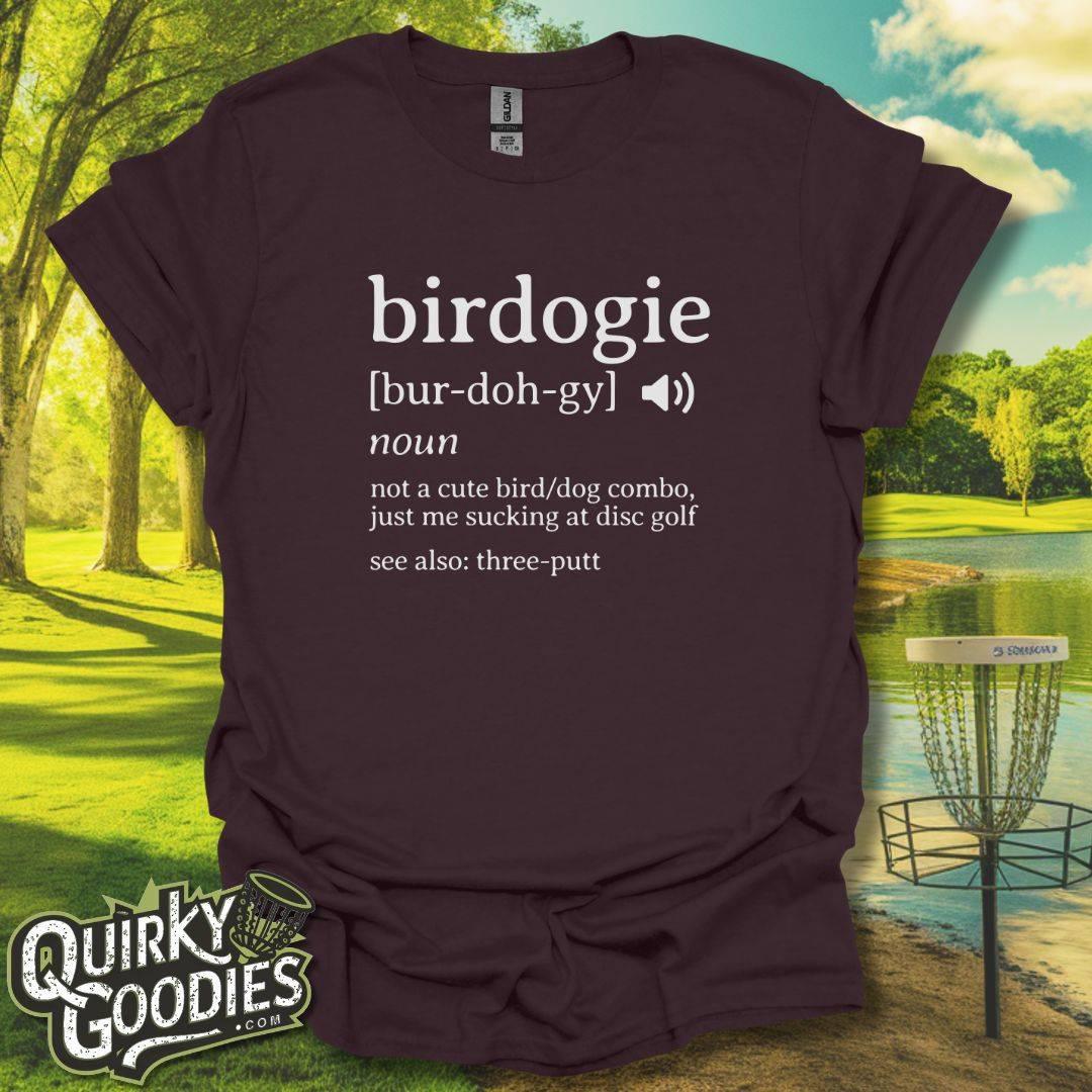 Funny Disc Golf Shirt - Birdogie - Three-putt - Adult Unisex Jersey Short Sleeve Tee - Gift for Disc Golf Fans