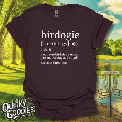 Funny Disc Golf Shirt - Birdogie - Three-putt - Adult Unisex Jersey Short Sleeve Tee - Gift for Disc Golf Fans