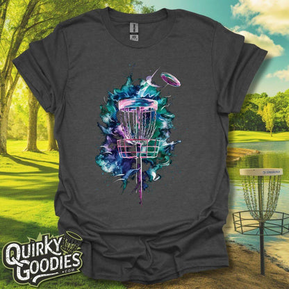 Disc Golf Basket Watercolor T-Shirt