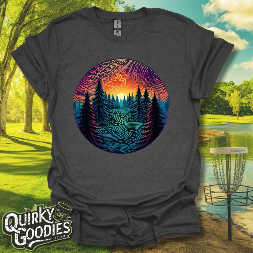 Colorful Trees Pattern T-Shirt dark heather