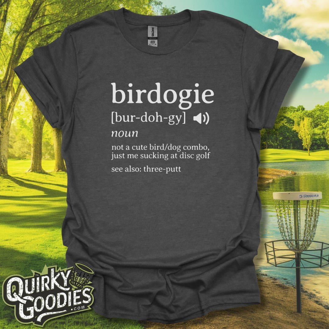 Funny Disc Golf Shirt - Birdogie - Three-putt - Adult Unisex Jersey Short Sleeve Tee - Gift for Disc Golf Fans