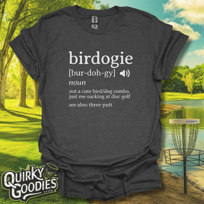 Funny Disc Golf Shirt - Birdogie - Three-putt - Adult Unisex Jersey Short Sleeve Tee - Gift for Disc Golf Fans