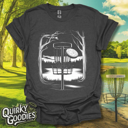 Monochromatic Disc Golf Scene T-Shirt