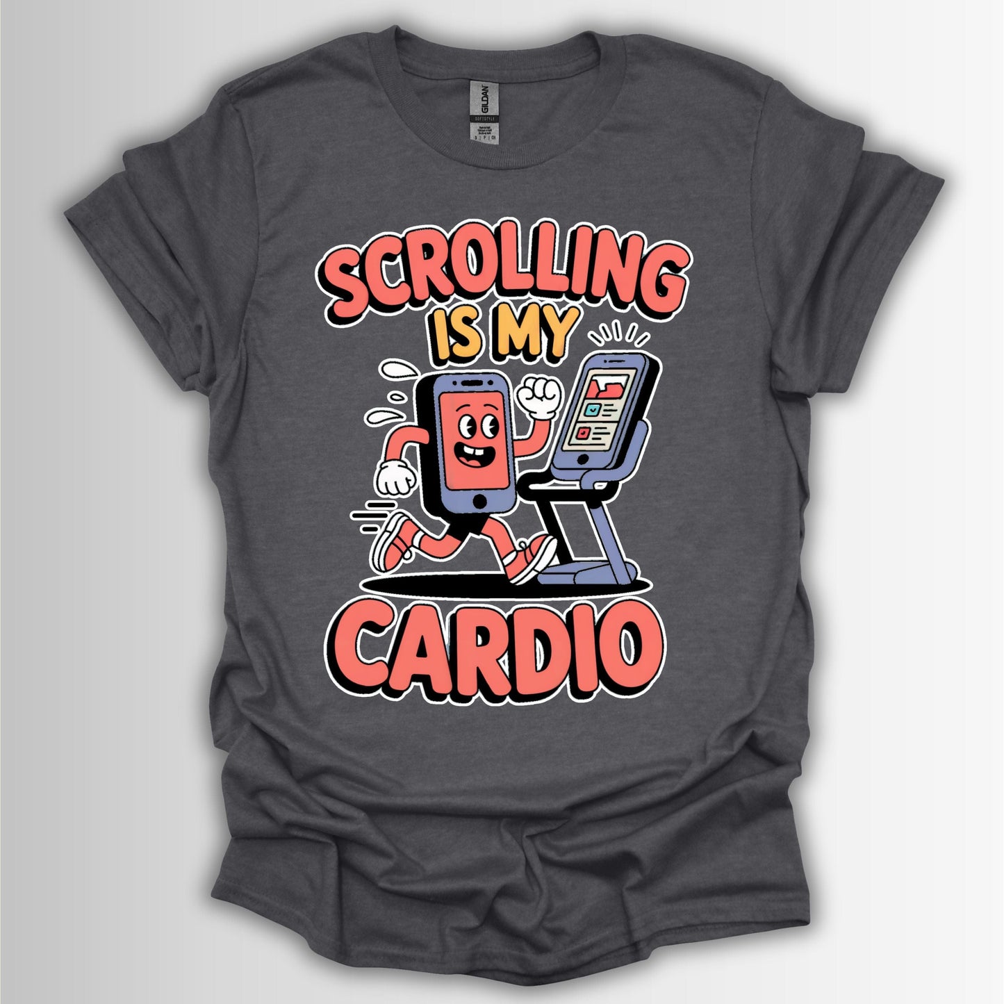 Scrolling Is My Cardio – Social Media Humor T-Shirt