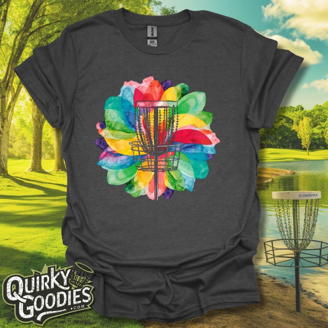 Disc Golf Basket Watercolor v2 T-Shirt