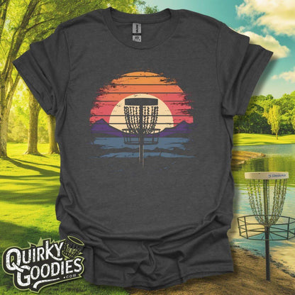 Fun Disc Golf Basket Shirt - Sunset Vintage v2 T-Shirt