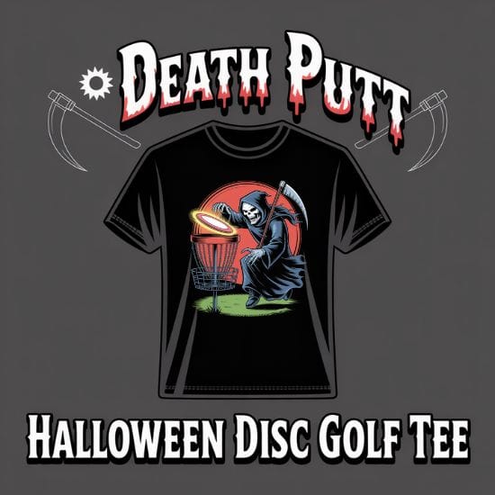 Death Putt v2 – Halloween Disc Golf T-Shirt