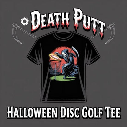 Death Putt v2 – Halloween Disc Golf T-Shirt