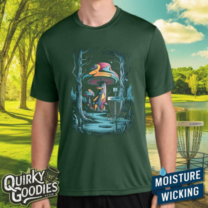 Mushroom Tree Disc Golf Basket - Sweat-Wicking T-Shirt