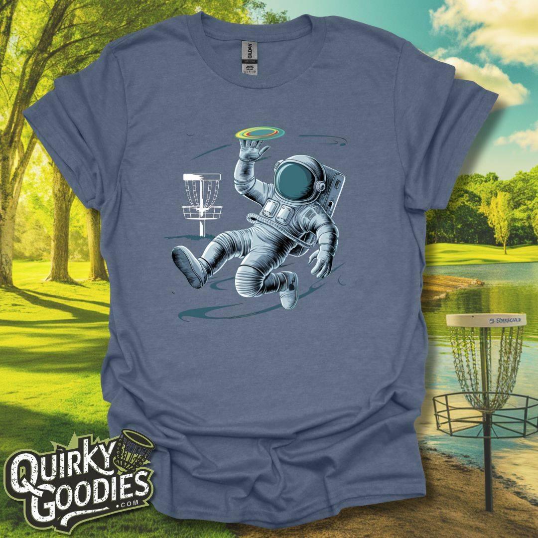 Astronaut Playing Disc Golf In Space T-Shirt