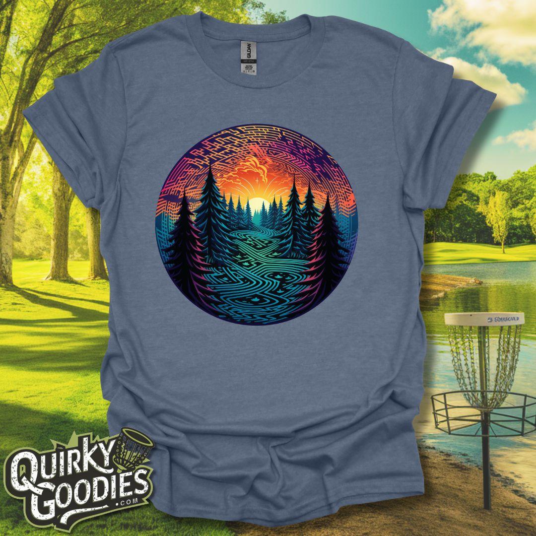 Colorful Trees Pattern T-Shirt heather Indigo