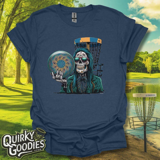 Disc Golf Basket Skeleton T-Shirt