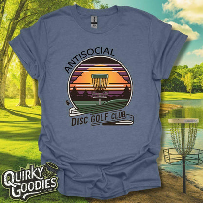 Antisocial Disc Golf Club v2 T-Shirt Heather Indigo