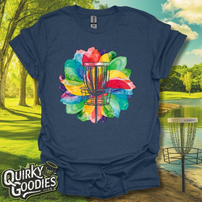 Disc Golf Basket Watercolor v2 T-Shirt