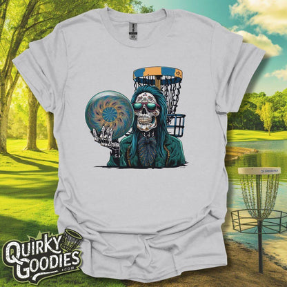 Disc Golf Basket Skeleton T-Shirt