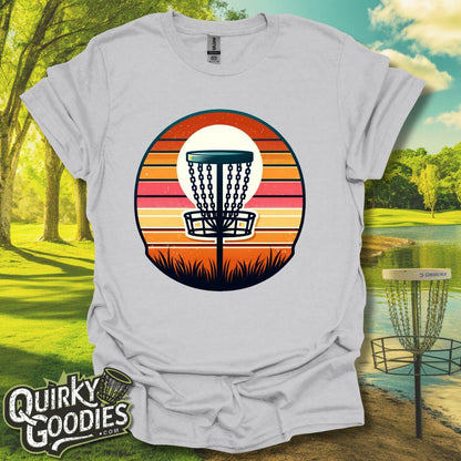 Vintage-Inspired Disc Golf - "Retro Sunset Disc Golf" Unisex T-shirt - Gifts for him - Gifts for her