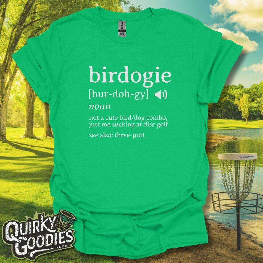 Funny Disc Golf Shirt - Birdogie - Three-putt - Adult Unisex Jersey Short Sleeve Tee - Gift for Disc Golf Fans