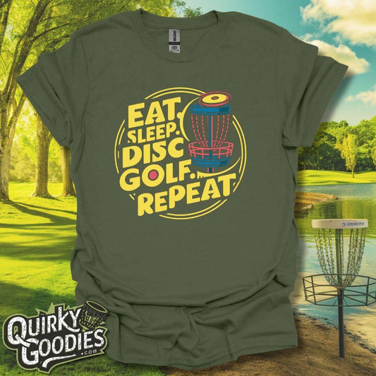 Eat Sleep Disc Golf Repeat T-Shirt