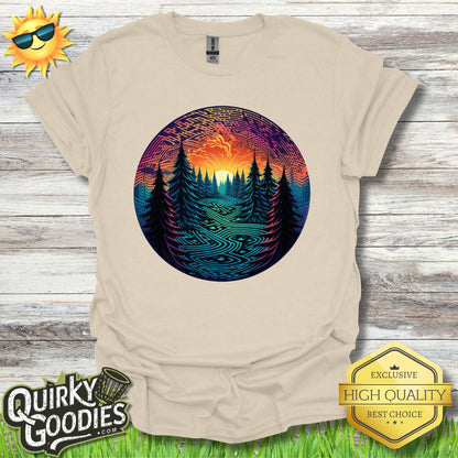 Colorful Trees T-shirt - Disc Golf - Pattern T-Shirt