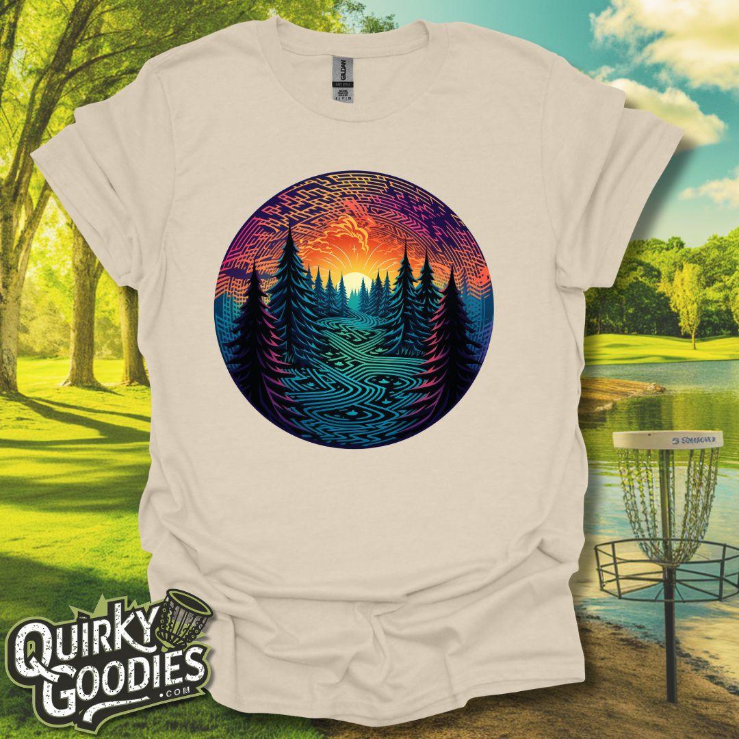 Colorful Trees Pattern T-Shirt natural