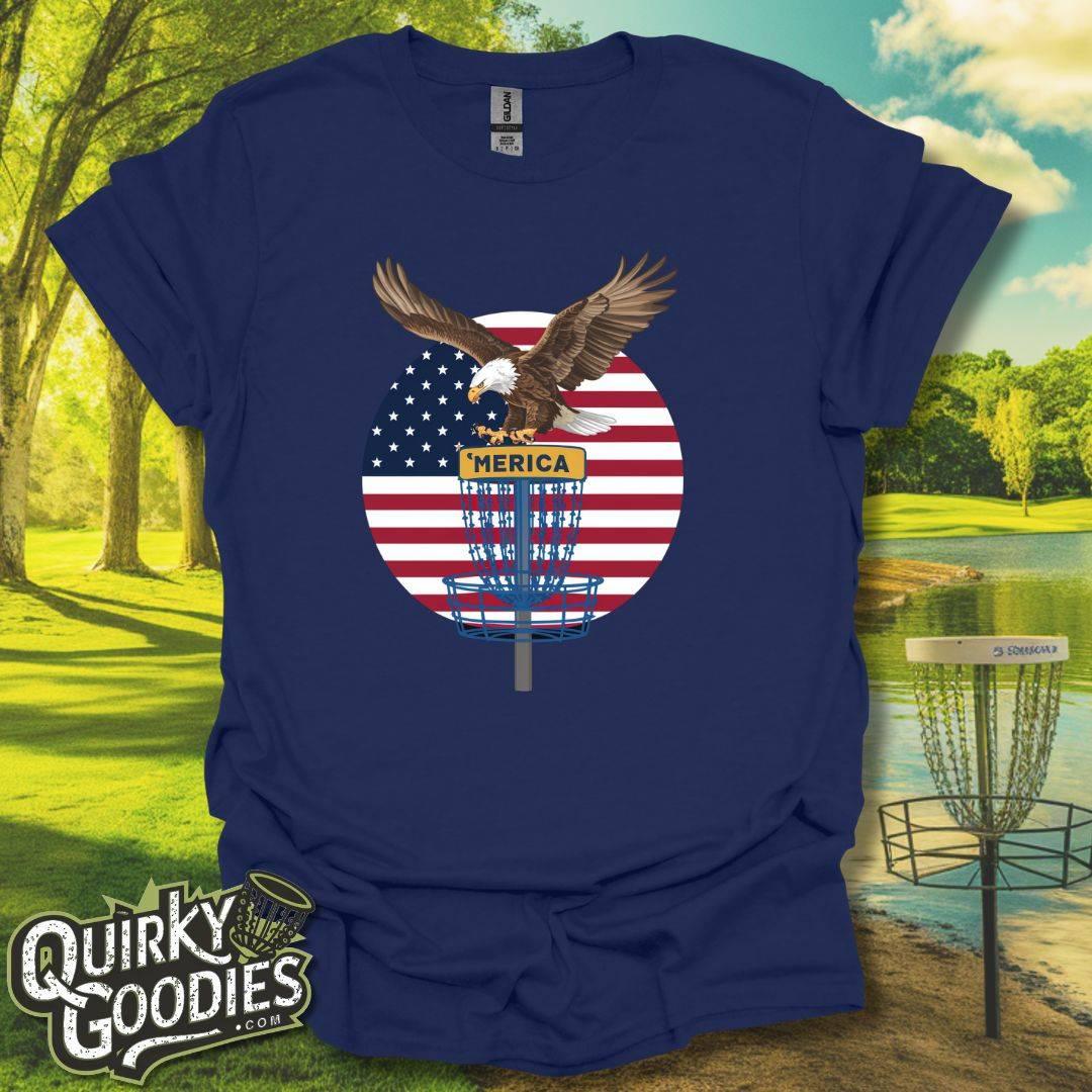 American Eagle Disc Golf Basket T-Shirt