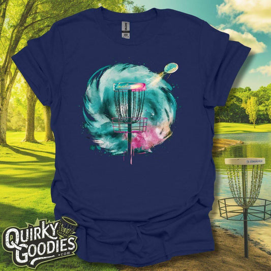 Disc Golf Basket Watercolor v1 T-Shirt