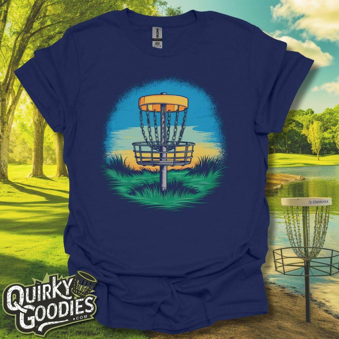 Disc Golf Basket Scene T-Shirt