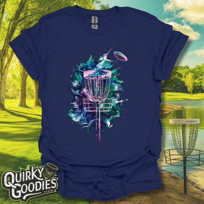 Disc Golf Basket Watercolor T-Shirt