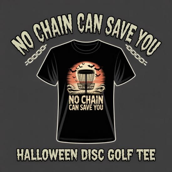 No Chain Can Save You Halloween Disc Golf T-Shirt