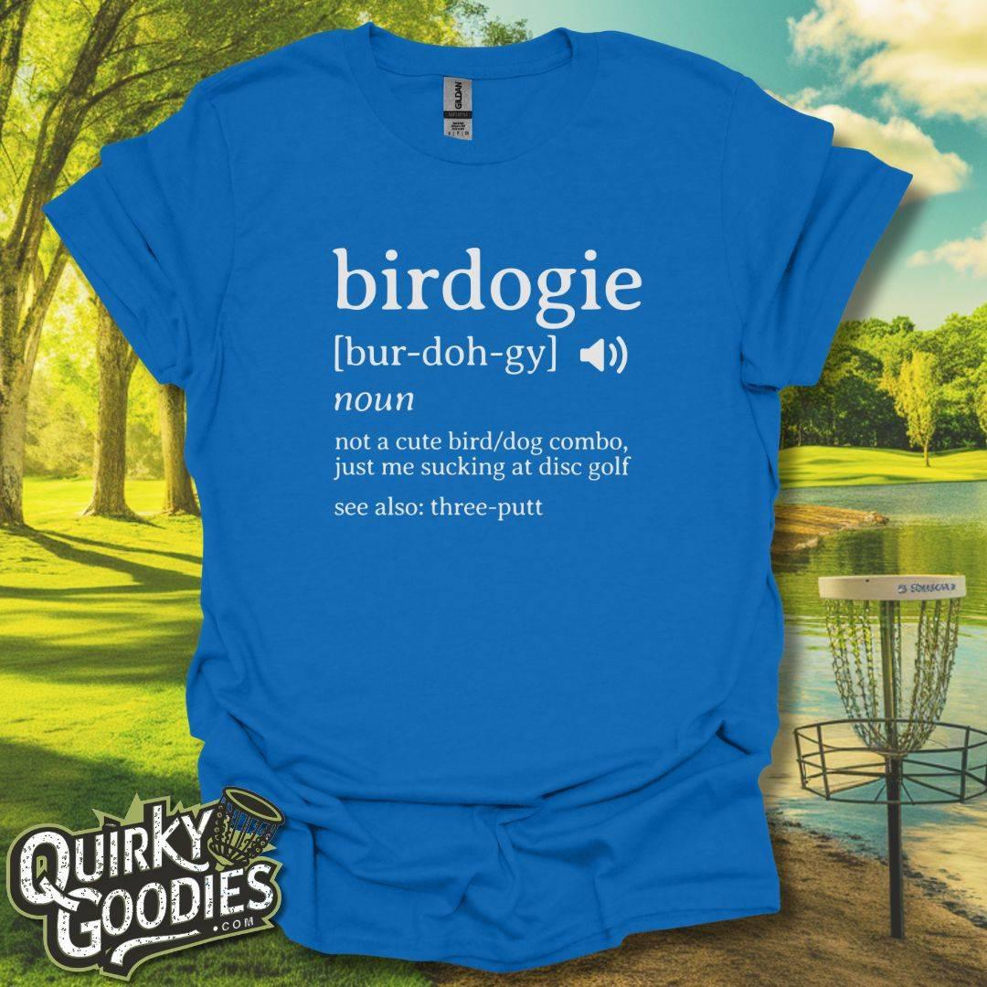 Funny Disc Golf Shirt - Birdogie - Three-putt - Adult Unisex Jersey Short Sleeve Tee - Gift for Disc Golf Fans