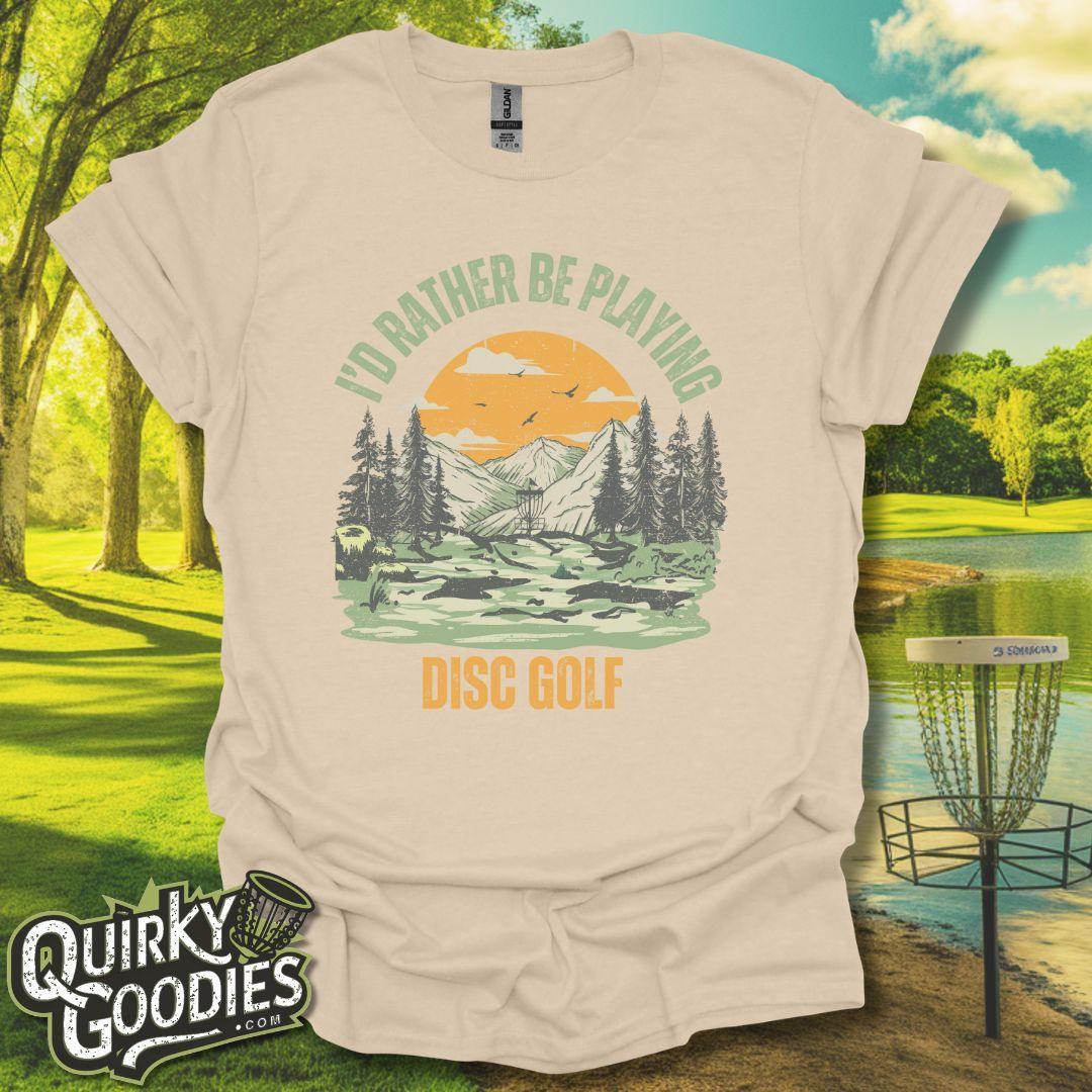 Vintage Disc Golf Shirt - "I'd Rather Be Playing Disc Golf" T-Shirt