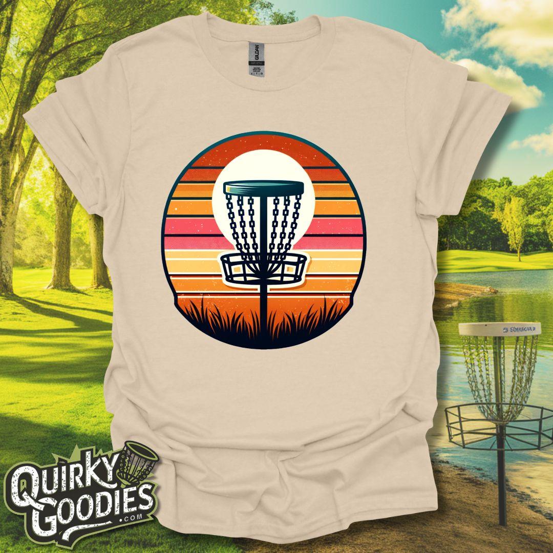 Vintage-Inspired Disc Golf - "Retro Sunset Disc Golf" Unisex T-shirt - Gifts for him - Gifts for her