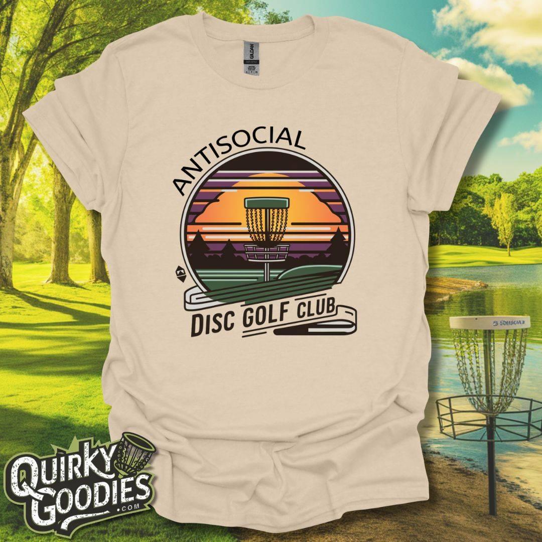 Antisocial Disc Golf Club v2 T-Shirt Sand