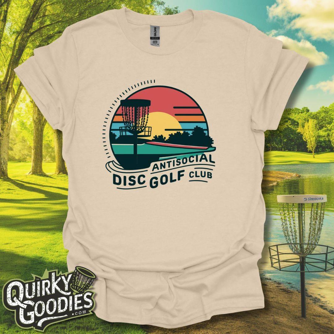 Antisocial Disc Golf Club T-Shirt Sand