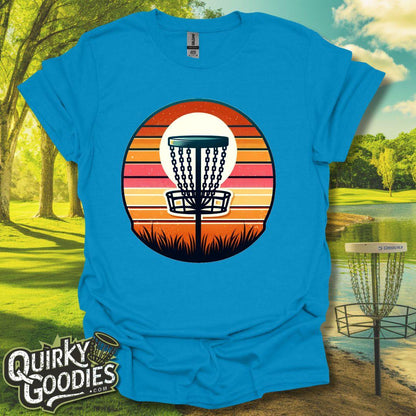 Vintage-Inspired Disc Golf - "Retro Sunset Disc Golf" Unisex T-shirt - Gifts for him - Gifts for her